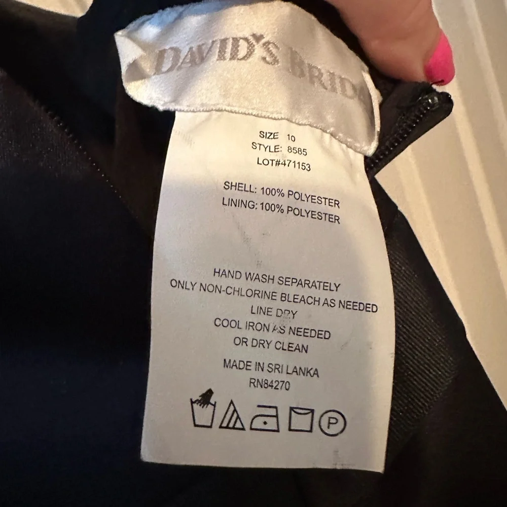 David's Bridal Strapless Black Dress - Picture 7 of 7